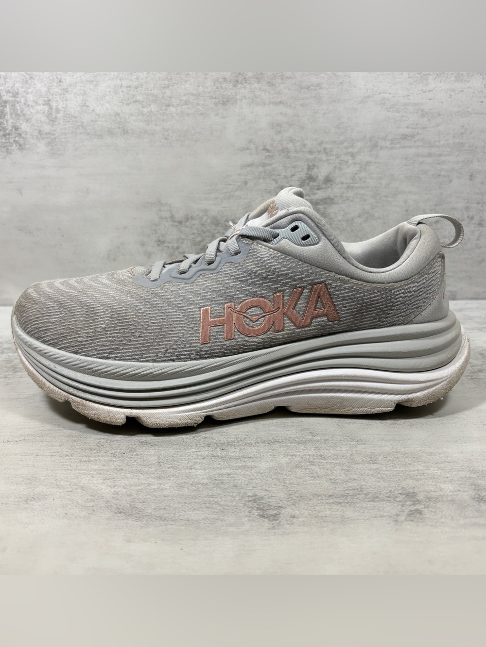 Hoka One One Gaviota 5 Running Shoes - Women's Size 8.5D Wide - Gray